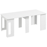HOMCOM Dining table, folding table, extendable kitchen table, dining room table, particleboard, 60-180 x 85 x 75 cm, White