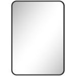 HOMCOM Oglindă de Baie Rectangulară cu Ramă Metalică Oglindă Decorativă pentru Dormitor Living sau Antreu 50x70 cm Negru
