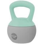 SPORTNOW Kettlebell 12 kg haltère avec poignée antidérapante pour fitness musculation cardio, 21 x 21 x 30 cm, gris et vert