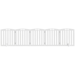 PawHut Barrière autoportante pour chien avec pieds de support, pour encadrements de porte, couloir, escalier, 258 x 30 x 61 cm, Blanc
