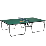SPORTNOW Tischtennisplatte Tischtennis-Set, klappbar, 8 Rollen, inkl. Schläger u. Bälle, 274 cm x 152.5 cm x 76 cm, Grün