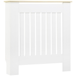 HOMCOM Cubreradiador de MDF Cubierta para Radiador para Salón Dormitorio Pasillo 78x19x83 cm Blanco