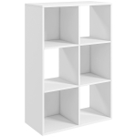 HOMCOM 6-Cube Bookshelf - White