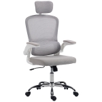 HOMCOM Mesh Back Office Chair, with Lumbar Support - Grey