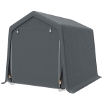 Outsunny Abri de Jardin pour Vélos avec Cadre Métallique Porte avec Fermeture Éclair Imperméable Anti-UV 2,4x2x2 m Gris foncé
