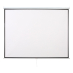 HOMCOM Pantalla de Proyector Manual 120 Pulgadas Formato 4:3/16:9 para Interior y Exterior 244x183 cm Blanco