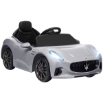 AIYAPLAY Macchina per Bambini 12V Maserati Gran Turismo Folgore con Telecomando, Età 3-5 Anni, Grigio