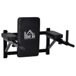 HOMCOM Barra de Musculación para Pared con Brazos Ajustables para hacer Dominadas Flexiones y Crossfit en Casa 70x53-63x48 cm Negro