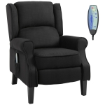 HOMCOM Poltrona Massaggiante e Reclinabile con Funzione Riscaldante e Telecomando, 78x84x101cm, Nero