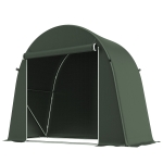 Outsunny 8 x 4 ft Garden Storage Tent, Waterproof Bike Tent with Roll-up Zipper Door and Galvanised Metal Frame, Green