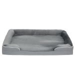 PawHut Dog Sofa Bed, Washable Pet Bed with Removable Cover and Non-Slip Bottom for Small, Medium and Large Dogs, Grey