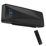 HOMCOM 2000W Ceramic Electric Heater with Fan, Adjustable Thermostat, Wall Mounted - Black