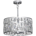 HOMCOM 72 Glass Crystallite Chandelier - Silver-Tone