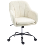 HOMCOM Velvet-Feel Office Chair - Beige