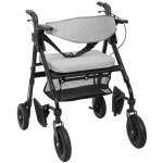 HOMCOM Rollator Walker Wheelchair, with Seat - Grey
