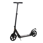 HOMCOM Patinete Plegable Scooter con Manillar Altura Ajustable Patinete Ligero para Adultos y Niños (más de 14 años) Tipo Monopatín con Freno Grandes Ruedas Ø200 mm Aluminio Carga 100kg