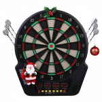 HOMCOM Cible Jeu de flechettes électronique Professionnel 27 jeux 243 variations - Fléchettes pour 1 à 16 joueurs, 6 fléchettes et 24 pointes souples, convient pour les fêtes et les soirées de jeu