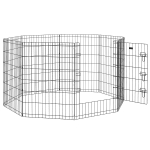 PawHut Recinto modular para perros conejos roedores valla para pequeños animales interior y exterior  61 x 91 cm negro