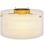 HOMCOM Clear Ceiling Light Fixture, Minimalist Semi Flush Mount Modern LED Ceiling Lamp for Living Room, Hallway, Dining Room, Kitchen