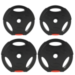 SPORTNOW Weights Plates Set of 4, Tri Grip Barbell Weight Set with 2.5cm Holes, for Home, Gym, Lifting and Strength Training, 2 x 7.5kg and 2 x 5kg