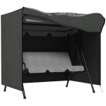 Outsunny hoes voor tuinschommel, beschermhoes voor Hollywoodschommel, afdekkap, waterdicht, zonwering, Oxford, groen, 177 x 114 x 152 cm