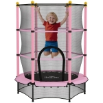 Trampolina dla dzieci Ø140 cm, różowa, 3-10 lat