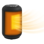 Grzejnik HOMCOM, 1500 W grzejnik elektryczny z 3 trybami, 24-godzinny timer, regulowany termostat, oscylacja, zabezpieczenie przed przewróceniem i przegrzaniem, wyświetlacz LED, Czarny