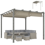 Pergola 3x3m z magnesowym dachem, pawilon ogrodowy