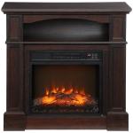 HOMCOM Cheminée électrique effet flammes LED luminosité réglable avec télécommande - 1800 W - 80,5 x 32,3 x 80,5 cm