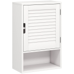 HOMCOM Armario de baño colgante mueble de pared con puerta de cierre suave, estantes regulables 40 x 20 x 60 cm Blanco