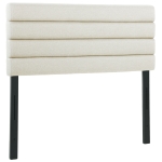 HOMCOM Cabeceira de Cama 140 cm Altura Ajustável em 3 Níveis 106/116/126 cm Estofada em Linho Bege
