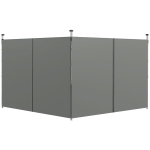 Outsunny Parois latérales de Rechange Barnum panneaux latérals pour tonnelle 3 x 3 ou 3 x 6 m 2 pièces gris foncé