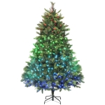 HOMCOM 7ft Artificial Pine LED Christmas Tree, with Remote