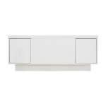 Lift-Up Coffee Table With 2 Doors, 2 Liftable Tops, 2 Cabinets, Particleboard Centre Desk With Hidden Storage, 100L x 50W x 55.5H cm, White