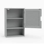 HOMCOM Bathroom Cabinet, Wall Mounted Storage Cabinet with Adjustable Shelves, 40 x 20 x 60 cm, Grey