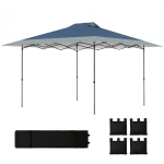 Outsunny Pavillon env. 4x4 m étanche stable résistant au froid pop-up pliant avec fermeture en une étape UV 50+