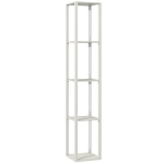 HOMCOM Floor Lamp with Shelves and 3 Brightness Levels - Oak