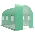 Outsunny Serra 3 x 2 x 2 m Serra in telo con porta a battente richiudibile 6 finestre in rete arrotolabili, aste di sostegno