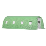 Outsunny Serre de Jardin Tunnel 18 m² dim. 6L x 3l x 2H m - 8 fenêtres, Porte zippée Enroulable - châssis Tubulaire Acier galvanisé, bâche PE Haute densité Vert
