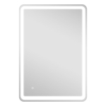 HOMCOM Espelho Casa de Banho com Luzes LED 70x100 cm Função Antiembaciamento 3 Temperaturas de Cor Ajustável e Função de Memória Prata