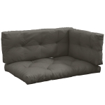 Outsunny Poduszki na palety, zestaw 3 sztuki, poduszki na ławki z ochroną UV, poduszki na meble ogrodowe, poduszki na taras, kolor ciemnoszary