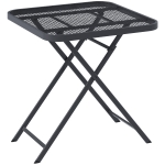 Składany stół ogrodowy 70x70 cm, czarny, odporny na warunki atmosferyczne