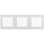 Outsunny Boczna ściana z oknem do pawilonu ok 6 x 2 m, biała zasłona boczna zastępcza do namiotu imprezowego