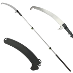 Outsunny Teleskopowa Piła do Gałęzi 1,5–2,6m, Sekator z Mechanizmem Blokującym, Teleskopowy Uchwyt, Ostrze Antyadhezyjne, Lekka Sekator do Świeżych Gałęzi i Gałązek