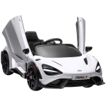 AIYAPLAY McLaren 765LT Licensed Kids Electric Ride on Car with Butterfly Doors, 12V Battery Powered Toy Car with Remote Control, Training Wheels, LED Lights MP3 Music Horn, for 3-6 Years - White
