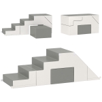 HOMCOM Zabawka do wspinaczki i zjeżdżania dla dzieci, wspiera rozwój motoryczny, skóra ekologiczna, pianka EPE, 86x49x47 cm, Szary