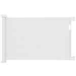 PawHut Retractable Dog Gate, 0-136 cm Mesh Stair Gate, Safety Gate for Small Dogs, Doorways, Hallways, Stairways, Indoor, Outdoor, White