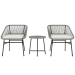 Zestaw mebli ogrodowych z polirattanu dla 2 osób, balkonowy