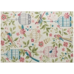 Dywan HOMCOM, maszynowo pralny, antypoślizgowy do salonu i sypialni, 200 x 140 cm, Kremowy+Różowy