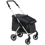 Wózek dla psa PawHut, składany, do 10 kg, szary